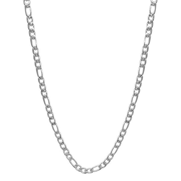 Adornia Stainless Steel Figaro Chain Necklace