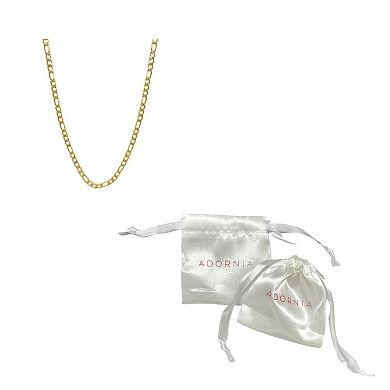 Adornia Stainless Steel Figaro Chain Necklace