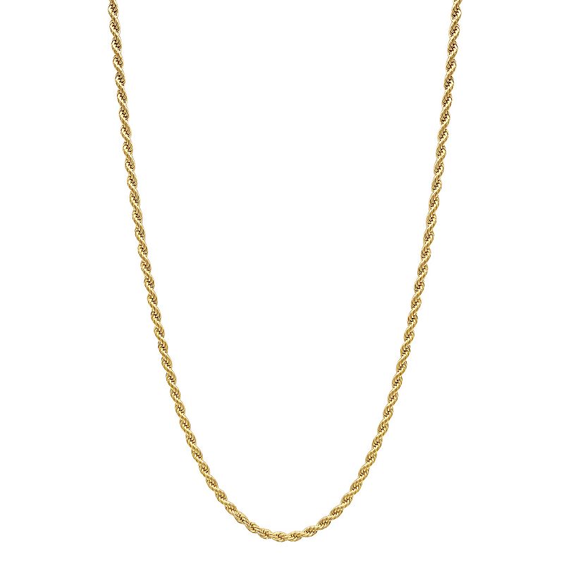 79001351 Adornia 14k Gold Plated Rope Chain Necklace, Mens, sku 79001351