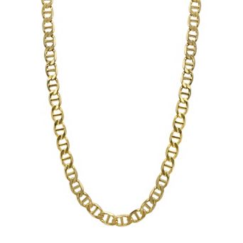 Men's Adornia 14k Gold Plated 6mm Mariner Chain Necklace