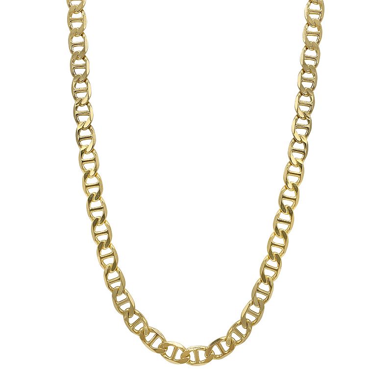 Adornia 14k Gold Plated Mariner Chain Necklace, Mens, Size: 24, Yellow