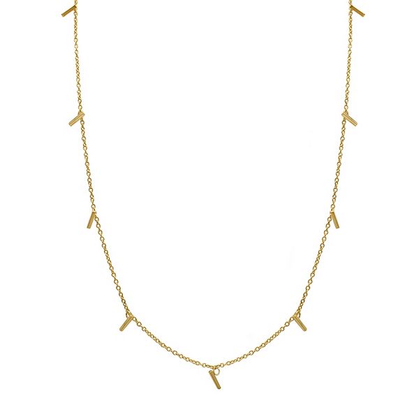 Adornia 14k Gold Plated Multi-Bar Necklace