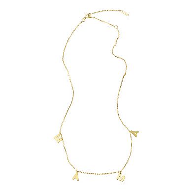 Adornia Silver Tone "MAMA" Necklace