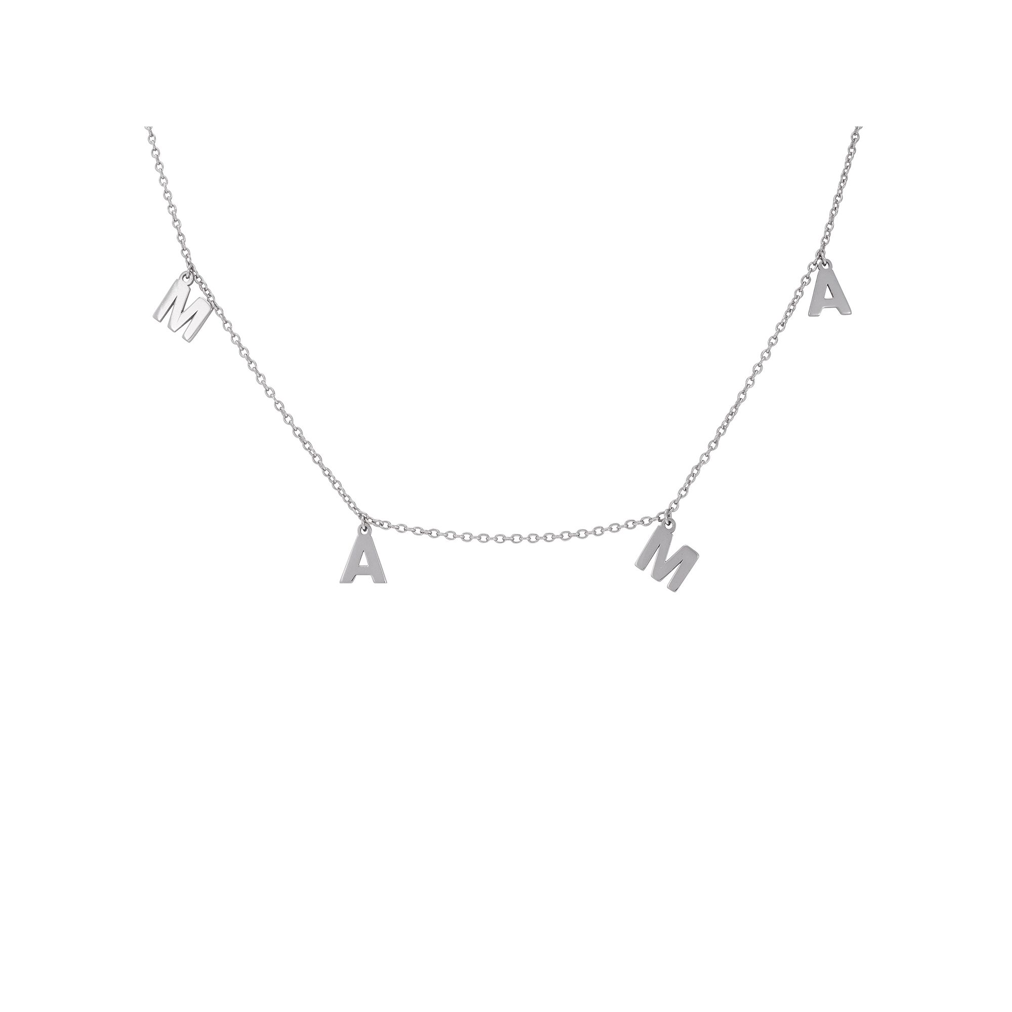 Adornia Silver Tone MAMA Necklace, Womens, Size: 18