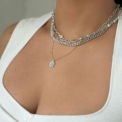 Adornia 14k Gold Plated Cubic Zirconia Layered Necklace