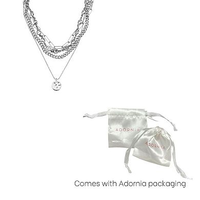 Adornia 14k Gold Plated Cubic Zirconia Layered Necklace