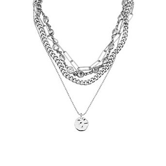 Adornia 14k Gold Plated Cubic Zirconia Layered Necklace