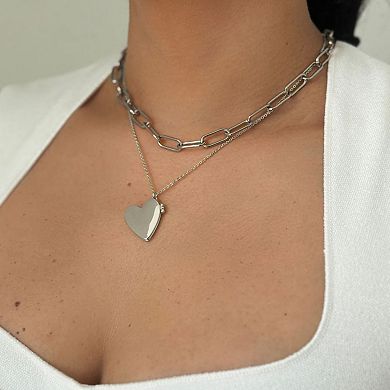 Adornia 14k Gold Plated Heart Locket Necklace