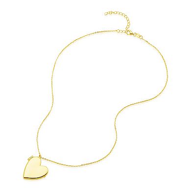 Adornia 14k Gold Plated Heart Locket Necklace