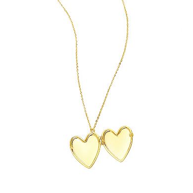 Adornia 14k Gold Plated Heart Locket Necklace