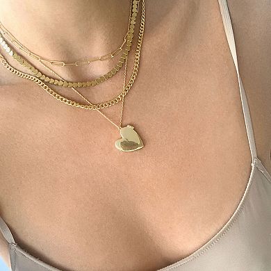Adornia 14k Gold Plated Heart Locket Necklace
