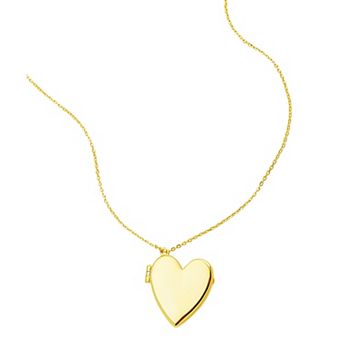 Adornia 14k Gold Plated Heart Locket Necklace