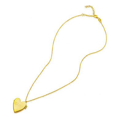 Adornia 14k Gold Plated "MAMA" Heart Locket Necklace