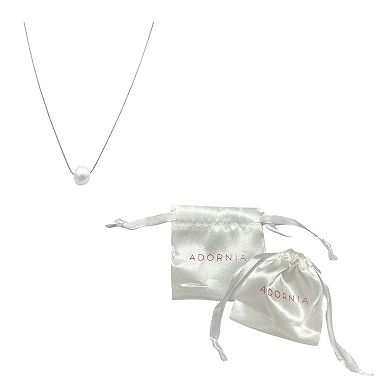 Adornia Silver Tone Freshwater Cultured Pearl Pendant Necklace