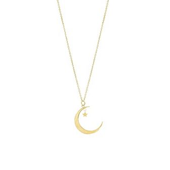 Adornia Moon & Star Pendant Necklace