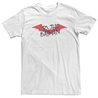 Big & Tall DC Batman To The Batman Red Bat Logo Tee