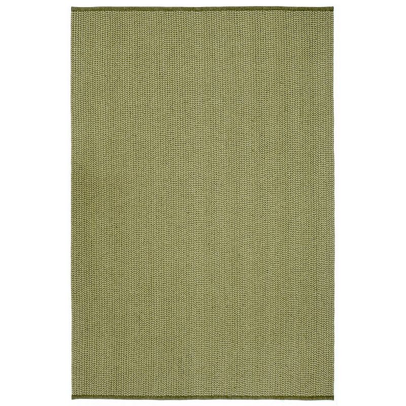 Liora Manne Calais Solid Indoor Outdoor Rug, Green, 8X11.5 Ft