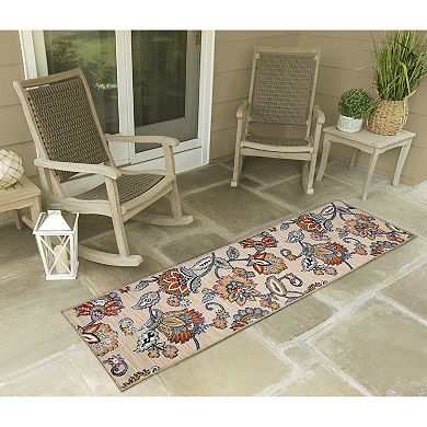 Liora Manne Canyon Ornamental Flower Indoor Outdoor Rug