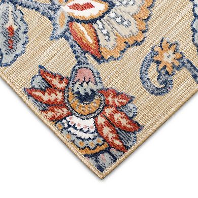 Liora Manne Canyon Ornamental Flower Indoor Outdoor Rug