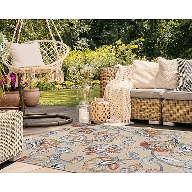 Liora Manne Canyon Ornamental Flower Indoor Outdoor Rug