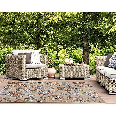 Liora Manne Canyon Ornamental Flower Indoor Outdoor Rug