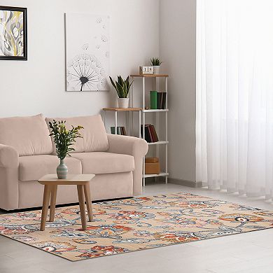 Liora Manne Canyon Ornamental Flower Indoor Outdoor Rug