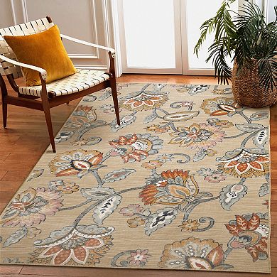 Liora Manne Canyon Ornamental Flower Indoor Outdoor Rug