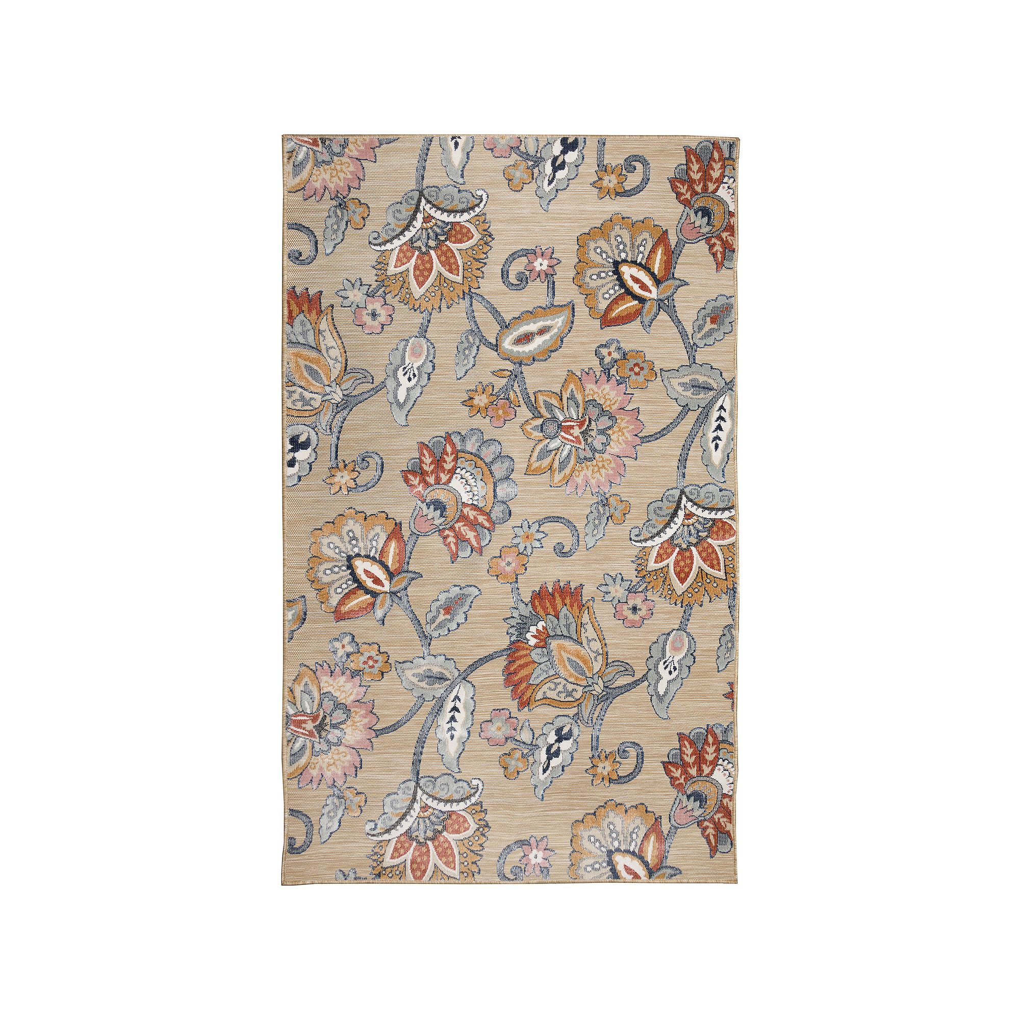 Liora Manne Canyon Ornamental Flower Indoor Outdoor Rug, Sisal