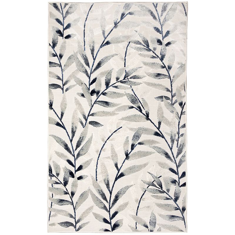 Liora Manne Canyon Vines Indoor Outdoor Rug, White, 5X7.5 Ft