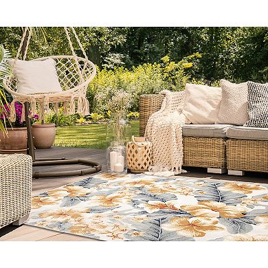 Liora Manne Canyon Tropical Floral Indoor Outdoor Rug