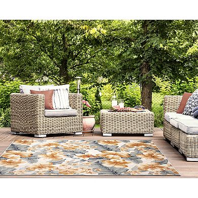 Liora Manne Canyon Tropical Floral Indoor Outdoor Rug
