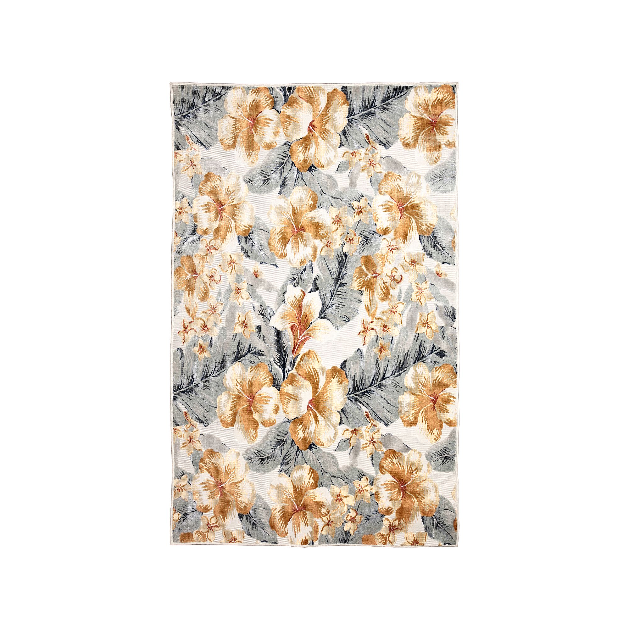 Liora Manne Canyon Tropical Floral Indoor Outdoor Rug, Ivory