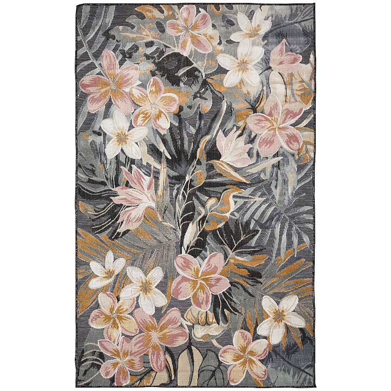 Liora Manne Canyon Paradise Indoor Outdoor Rug, Multicolor, 8Ft Rnd