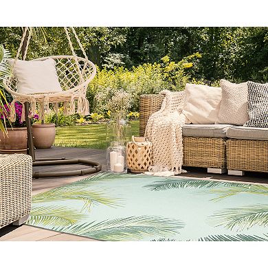 Liora Manne Marina Palm Border Indoor Outdoor Rug