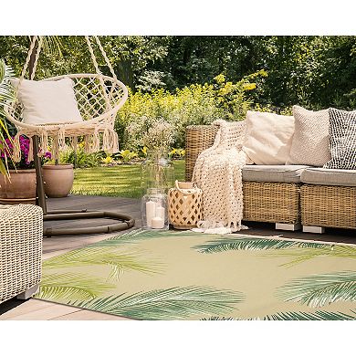 Liora Manne Marina Palm Border Indoor Outdoor Rug