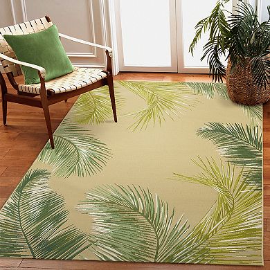 Liora Manne Marina Palm Border Indoor Outdoor Rug