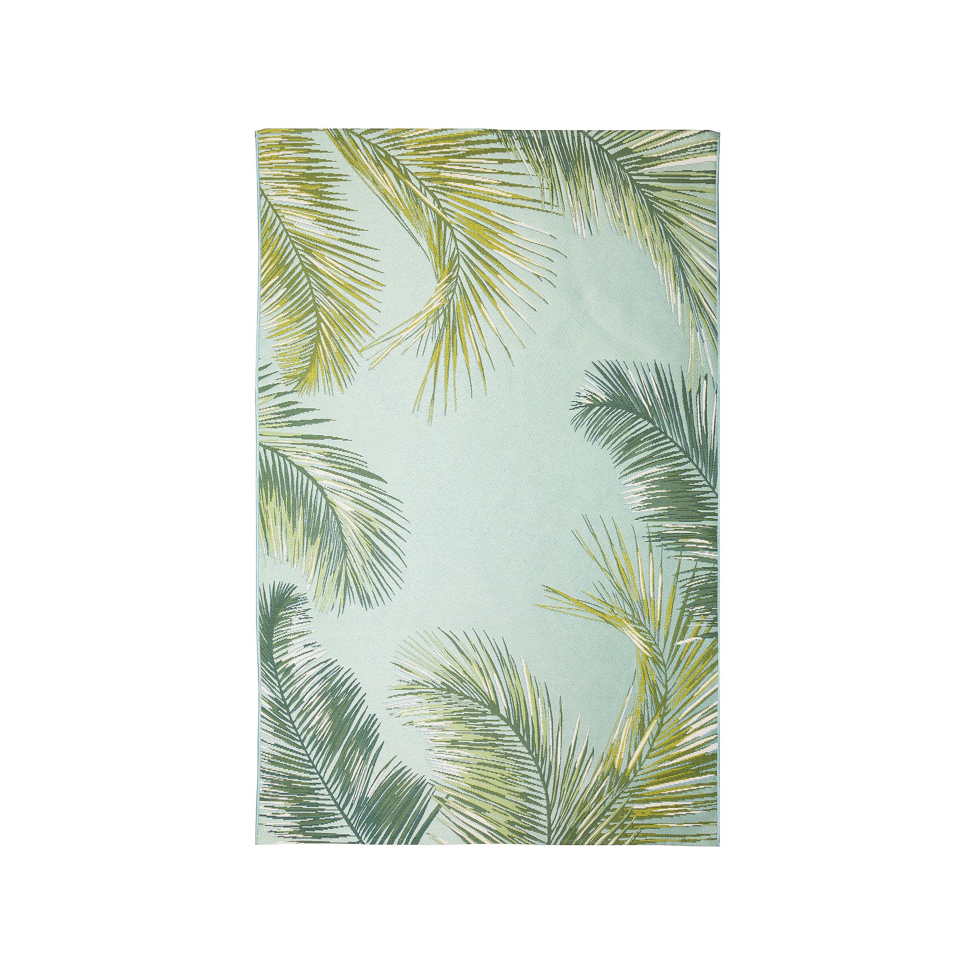 Liora Manne Marina Palm Border Indoor Outdoor Rug, Blue