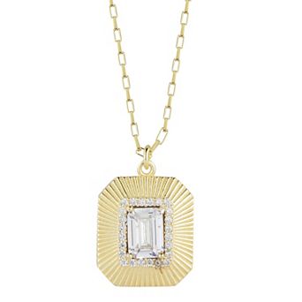 Sunkissed Sterling Vintage Cubic Zirconia Pendant Necklace