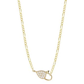 Sunkissed Sterling Cubic Zirconia Clasp Choker Necklace