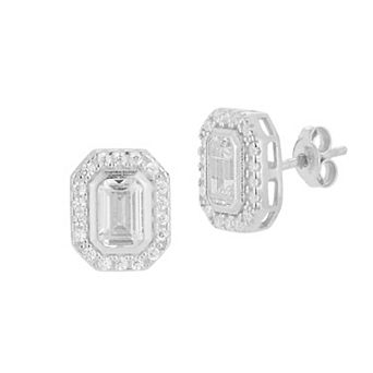 Sunkissed Sterling Vintage Cubic Zirconia Stud Earrings