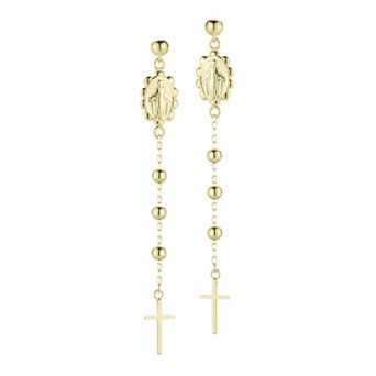 Sunkissed Sterling Rosary Drop Earrings