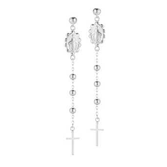 Sunkissed Sterling Rosary Drop Earrings