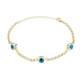 Sunkissed Sterling Triple Evil Eye Bracelet