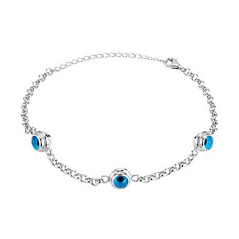 Sunkissed Sterling Triple Evil Eye Bracelet