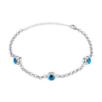 Sunkissed Sterling Triple Evil Eye Bracelet