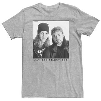Big & Tall Jay And Silent Bob Greyscale Portrait Tee