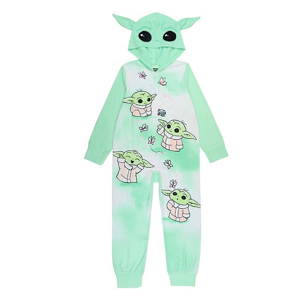 Girls 6-12 The Mandalorian Grogu One-Piece Pajamas