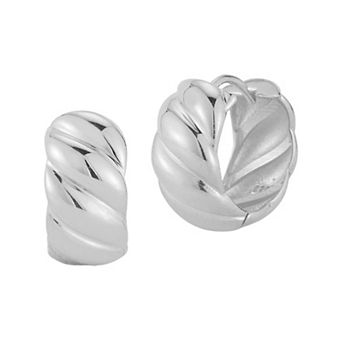 Sunkissed Sterling Sterling Silver Bold Twist Hoop Earrings