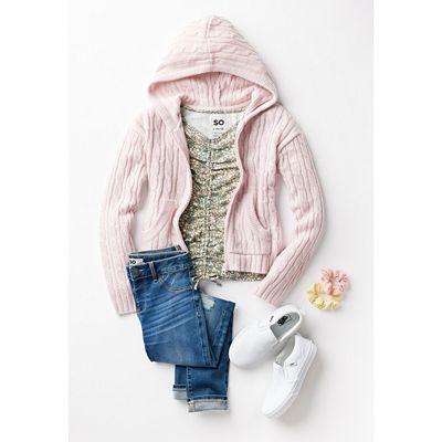 Girls hooded cardigans best sale