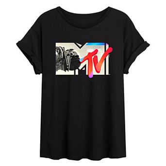 Juniors' MTV Classic Logo Oversized Tee
